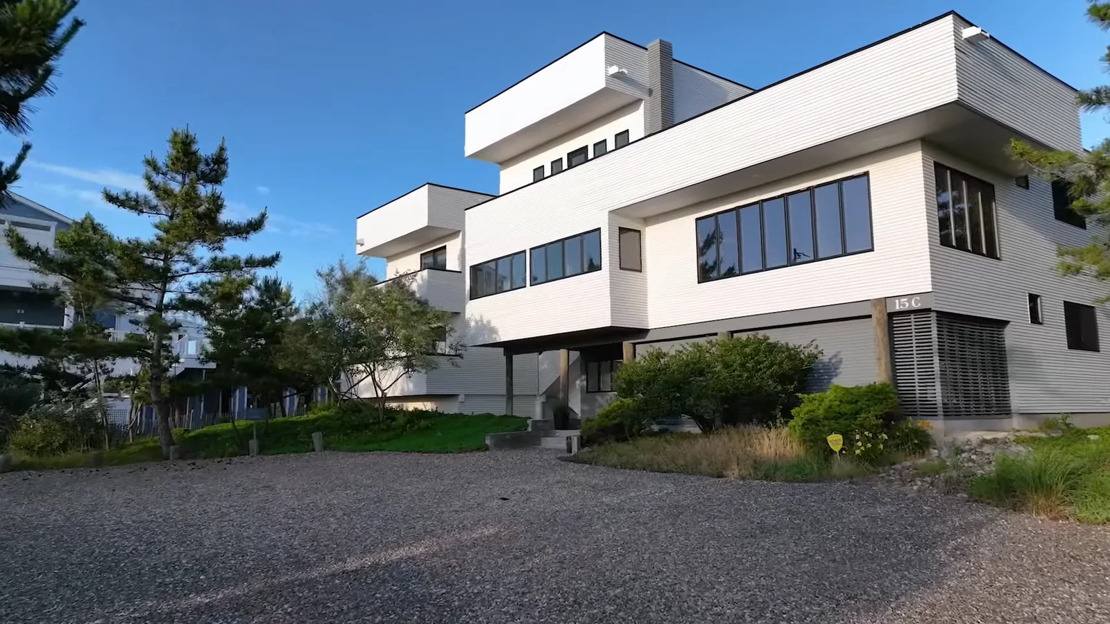 Oceanfront home and dune landscape in Loveladies